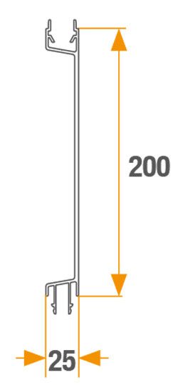 Середня планка бортового профілю 200мм під скобу (Італія) (2700691021) 2700691021 фото