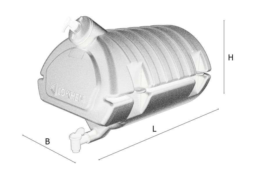 Бак для води Lokhen автомобільний з дозатором (рукомийник) 30 літрів (1002130020) 1002130020 фото