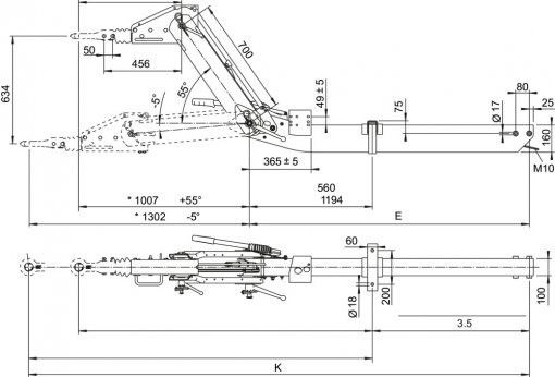 Гальмо накату AL-KO 251 VB-2 Optima регульоване по висоті 1425-2700кг 1650 мм (20059306) 20059306 фото