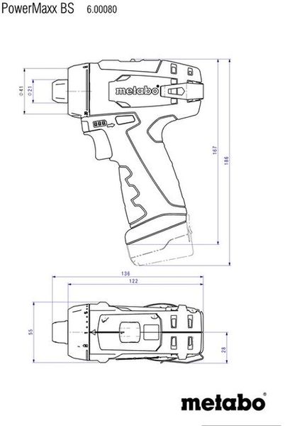 Шуруповерт аккумуляторный METABO PowerMaxx BS Basic + LC 12 (кейс мини) 600984500 фото