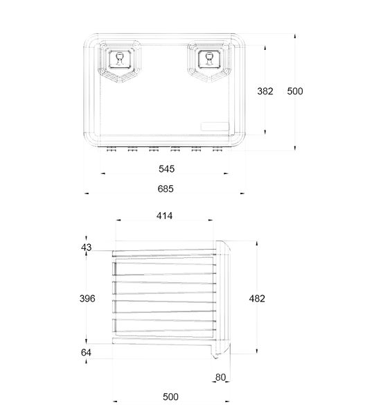 Ящик для инструментов Daken Arka 685x500x500 мм объем 109 л (1001100011) 1001100011 фото