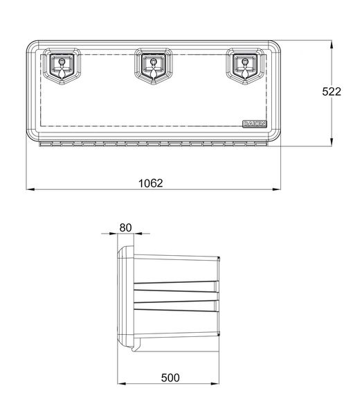 Ящик для инструментов Daken Arka 1062х522х500 мм объем 169,4 л (1001110010) 1001110010 фото