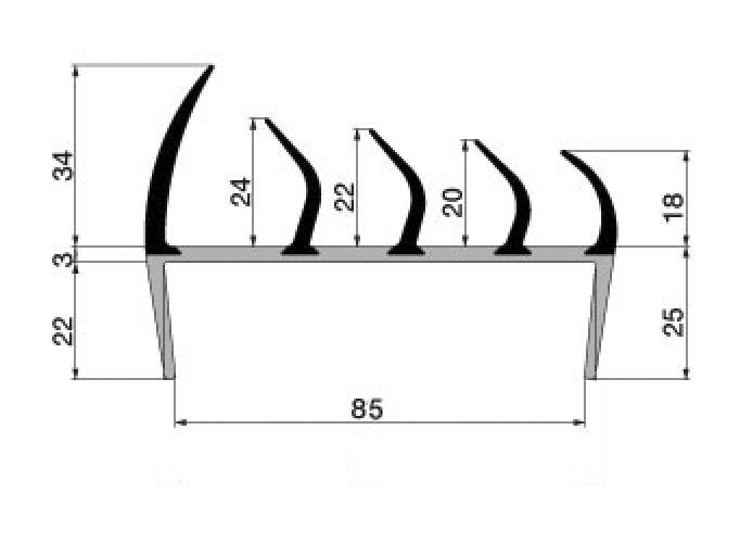 Уплотнительный профиль 85 мм, Италия (2101785230) 2101785230 фото