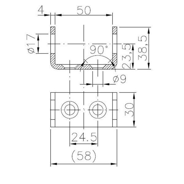 Ответная часть петли борта прицепа Winterhoff BSCHG 10-17-B (1860093) 1860093 фото