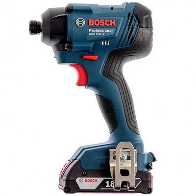 Bosch Гайковерт ударний GDR 180-Li, акум., 2х18 В, 160 Нм, 1/4", 1.1кг, кейс 0.601.9G5.123 фото