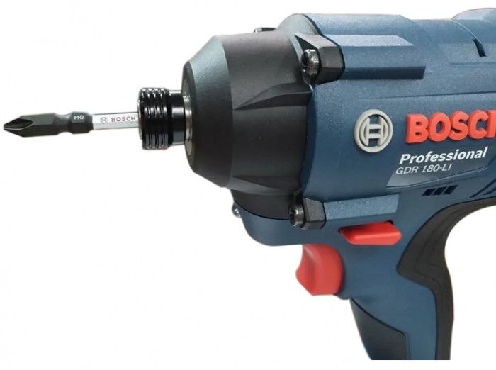 Bosch Гайковерт ударний GDR 180-Li, акум., 2х18 В, 160 Нм, 1/4", 1.1кг, кейс 0.601.9G5.123 фото