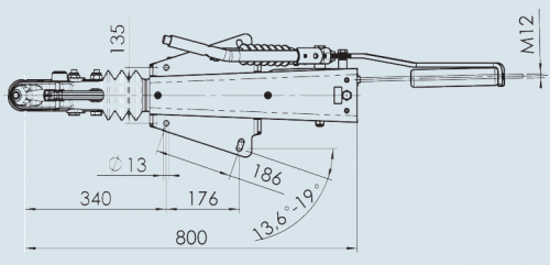 Гальмо накату AL-KO 2,8 VB-1-C 2500-3500 кг AK350/351 інерційне монтаж зверху - знизу (1251555) 1251555 фото