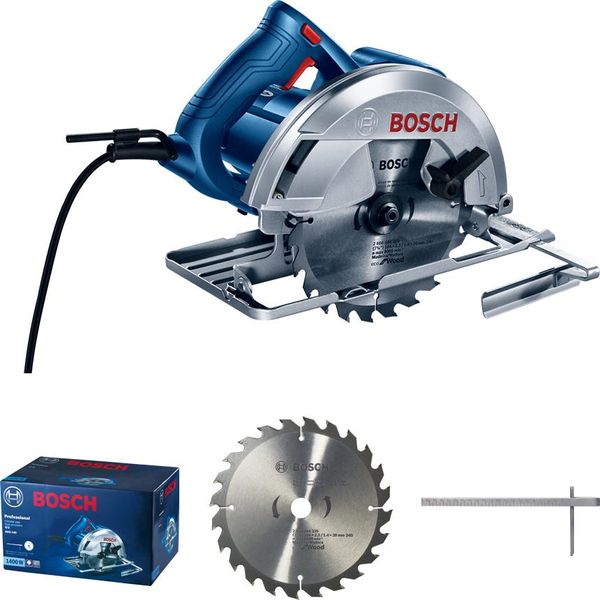 Bosch Пила дискова GKS 140, ручна, 1400Вт, 184мм, 20мм, 3.7кг + Пиляльний диск Eco for wood 0.601.6B3.020 фото