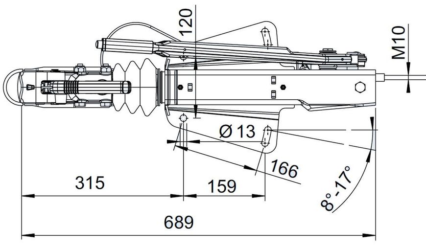 Тормоз наката AL-KO 251S/3 1500-2700 кг инерционный АК270 (1251916) 1251916 фото