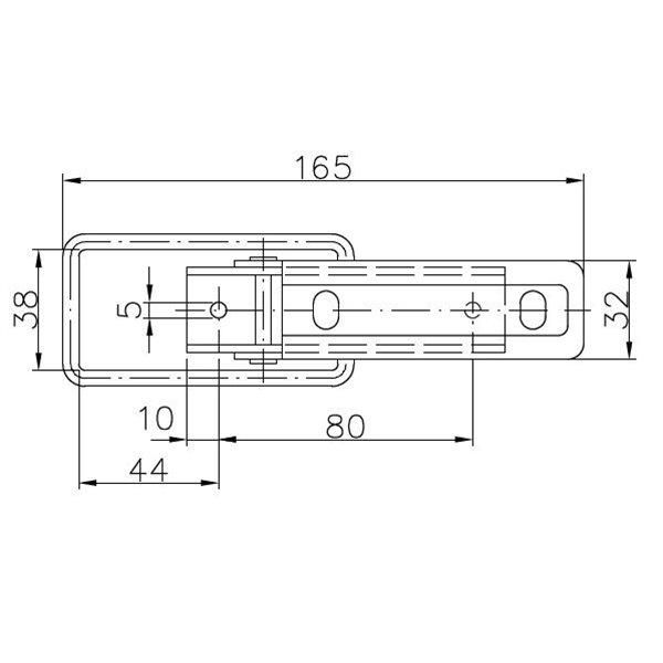 Замок бортовой прицепа Winterhoff BV 10-2 длина 165 мм (1860023) 1860023 фото